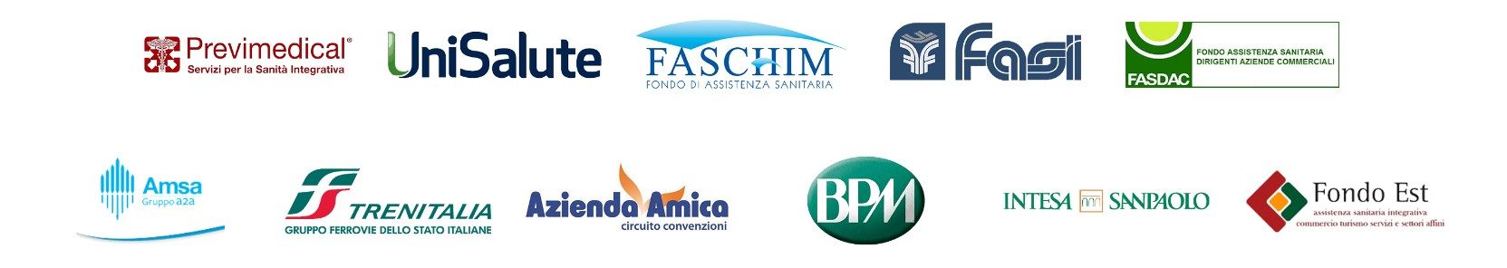 Loghi dei fondi sanitari e delle assicurazioni convenzionate con DentalP