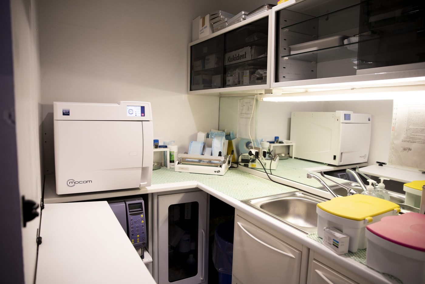 L'area di sterilizzazione degli strumenti